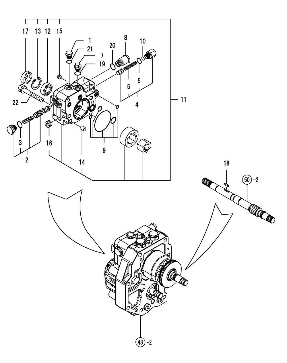 Power Pump Diagram and Parts List for SX3100 54ALB4S727-54ALB4SW727-54ALB4SX727-54ALB4SY727-54ALB4SZ727-54AMB4S727-54AMB4SW727-54AMB4SX727-54AMB4SY727-54AMB4SZ727 Cub Cadet Lawn Tractor